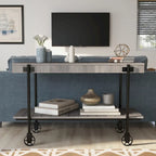 Tavolo console da 119 cm in metallo a 1 ripiano Hyssop Farmhouse di Furniture of America