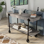 Tavolo console da 119 cm in metallo a 1 ripiano Hyssop Farmhouse di Furniture of America