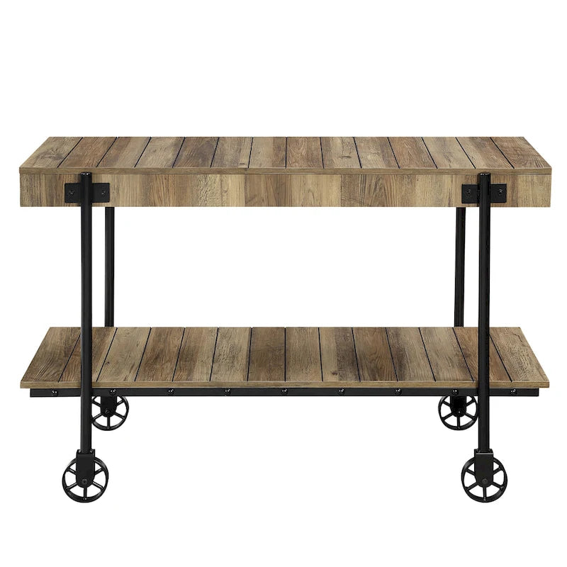 Tavolo console da 119 cm in metallo a 1 ripiano Hyssop Farmhouse di Furniture of America