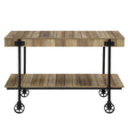 Tavolo console da 119 cm in metallo a 1 ripiano Hyssop Farmhouse di Furniture of America