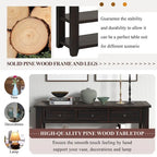 48 Solid Pine Wood Top Console Table