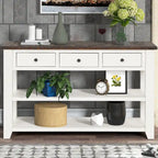 48 Solid Pine Wood Top Console Table