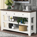 48 Solid Pine Wood Top Console Table