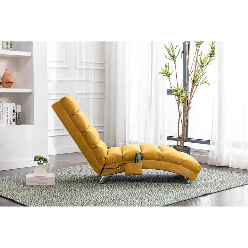 Chaise longue da interno in lino - 58,27 x 21,65 x 34,25