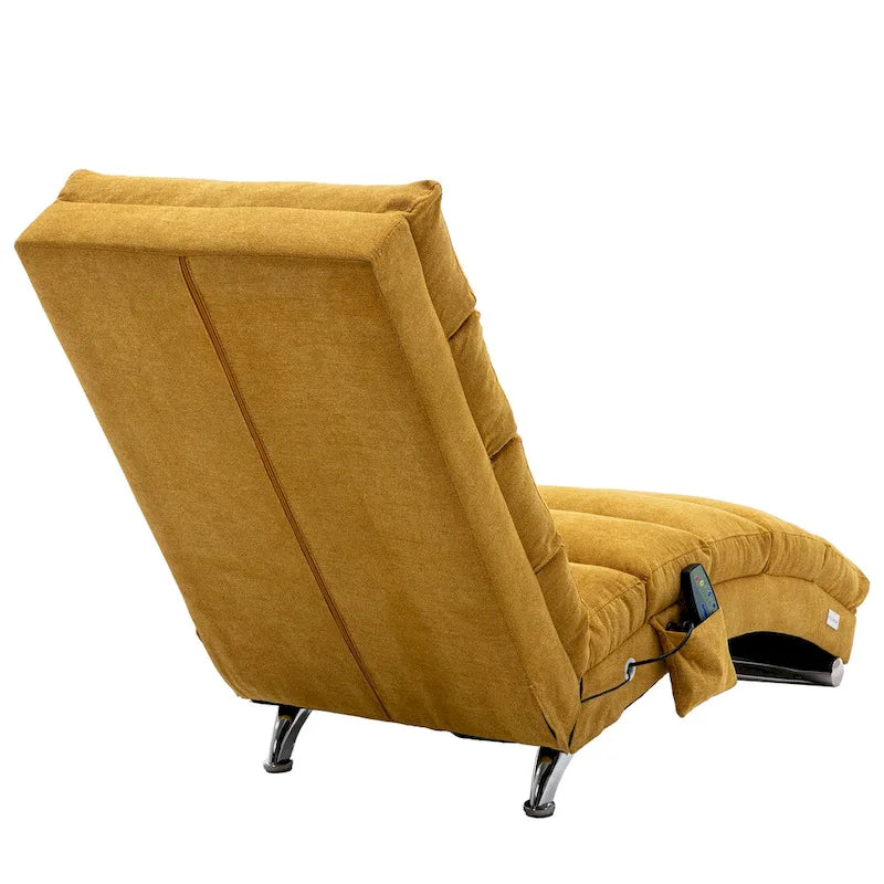 Chaise longue da interno in lino - 58,27 x 21,65 x 34,25