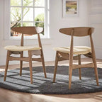 Set da pranzo rotondo Sylvestria con finitura in noce Mid-Century
