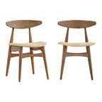 Set da pranzo rotondo Sylvestria con finitura in noce Mid-Century