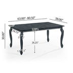 Set da pranzo espandibile a 7 pezzi Regan rivestito in tessuto di Christopher Knight Home