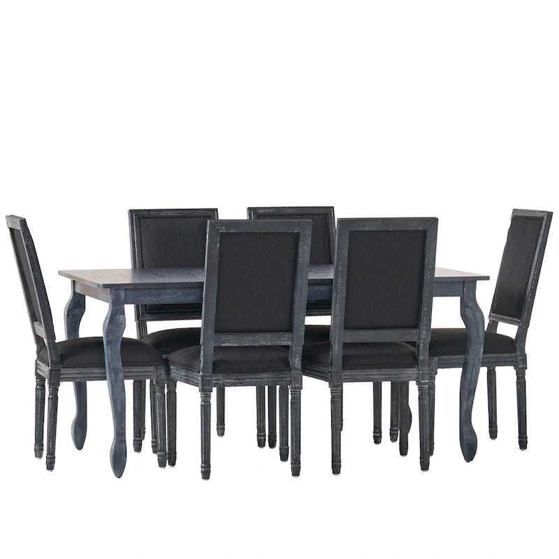 Set da pranzo espandibile a 7 pezzi Regan rivestito in tessuto di Christopher Knight Home