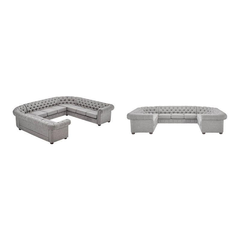 Gdansk 11-Seat U-Shaped Chesterfield Sectional Sofa