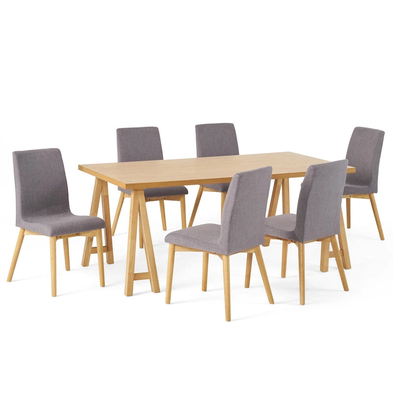 Orrin Mid-Century Modern 7 Piece Dining Set by Christopher Knight Home