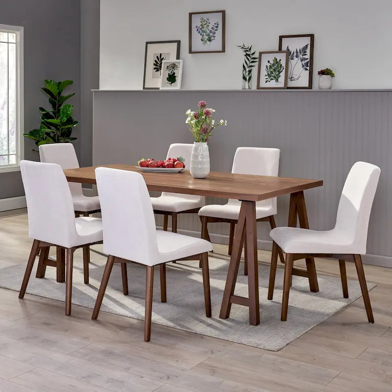 Orrin Mid-Century Modern 7 Piece Dining Set by Christopher Knight Home