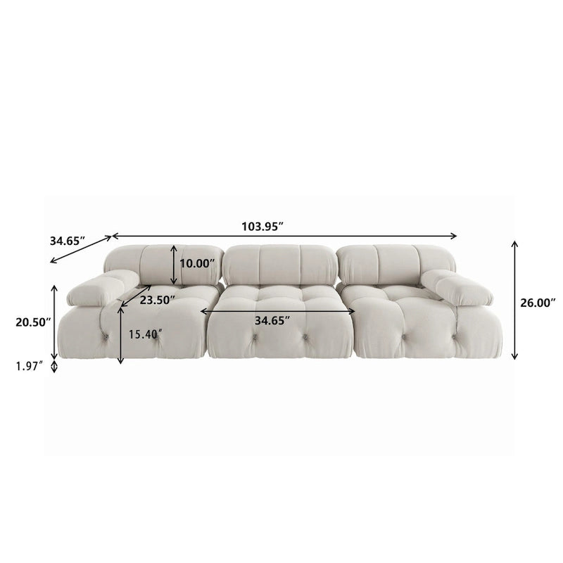 Velvet Sectional Sofa Reversible Modular Couch