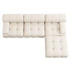 Velvet Sectional Sofa Reversible Modular Couch