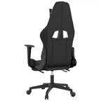 vidaXL Gaming Chair with Footrest, Black and Camouflage, Faux Leather