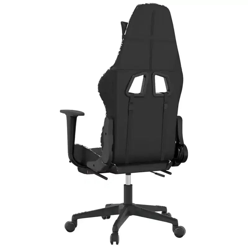 vidaXL Gaming Chair with Footrest, Black and Camouflage, Faux Leather