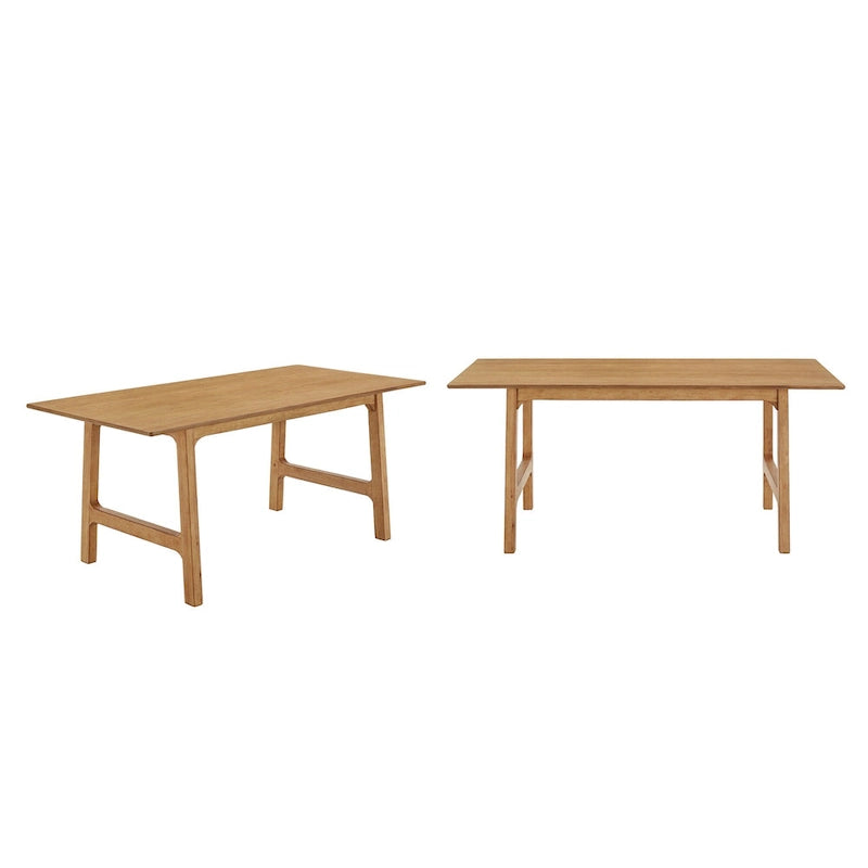 Cesis Modern Scandinavian Light Oak Finish 71 Dining Table