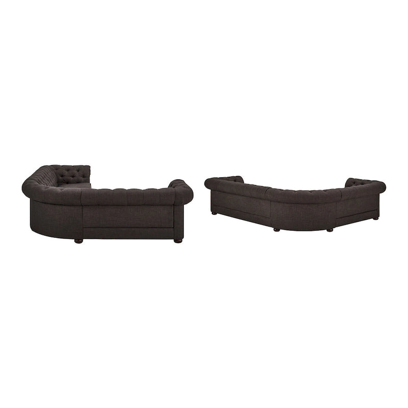 Gdansk 6-Seat L-Shaped Chesterfield Sectional Sofa