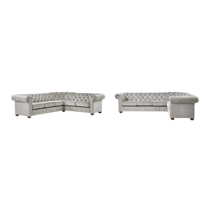 Gdansk 6-Seat L-Shaped Chesterfield Sectional Sofa