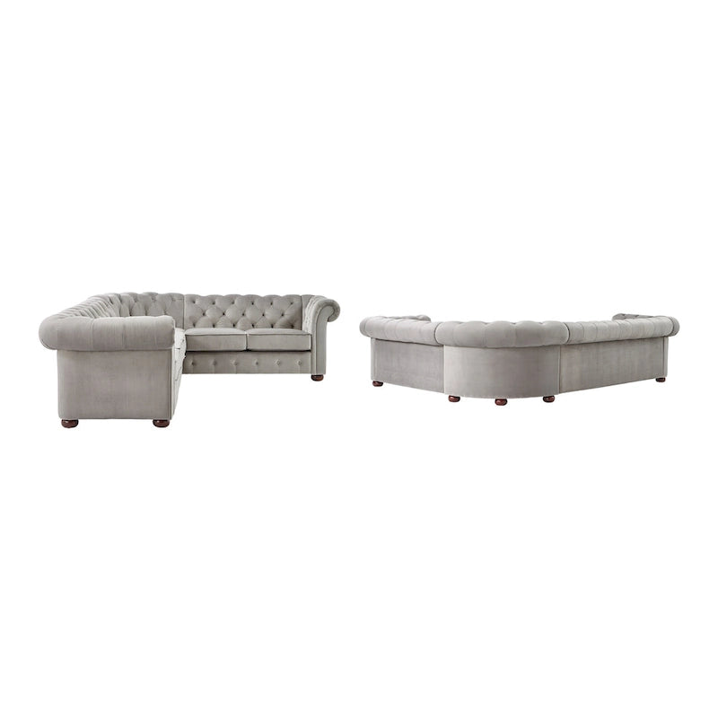 Gdansk 6-Seat L-Shaped Chesterfield Sectional Sofa