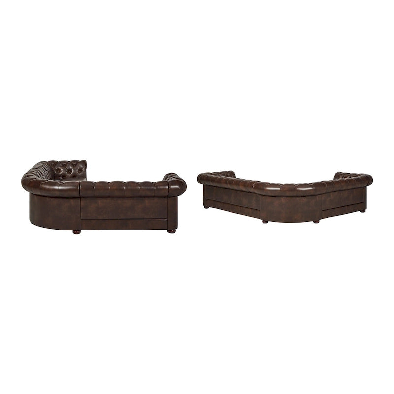 Gdansk 6-Seat L-Shaped Chesterfield Sectional Sofa