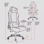 Sedia da gaming in memory foam con tessuto - Techni Sport