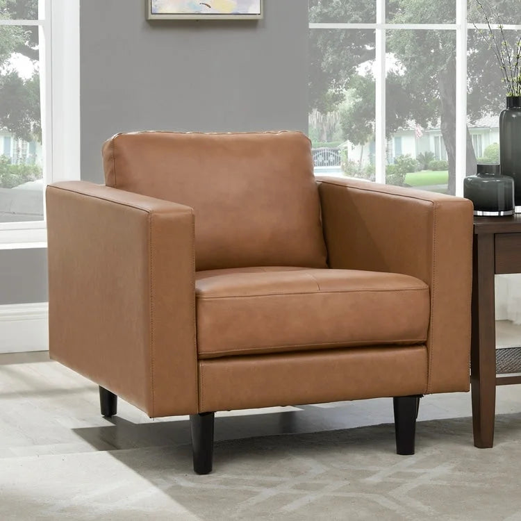 Genuine Mid-Century Leather Sofa Couch for Living Room Luxury Couch Sofa Furniture for Home Office Bedroom
