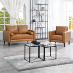 Genuine Mid-Century Leather Sofa Couch for Living Room Luxury Couch Sofa Furniture for Home Office Bedroom