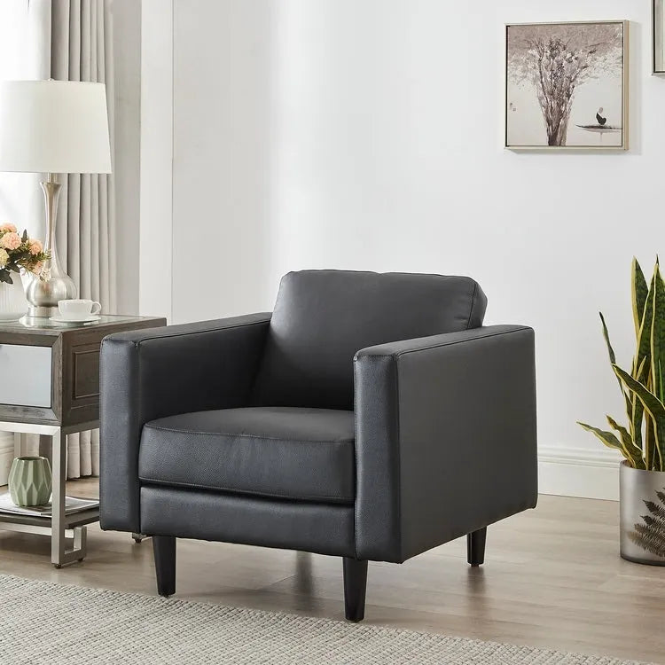 Genuine Mid-Century Leather Sofa Couch for Living Room Luxury Couch Sofa Furniture for Home Office Bedroom