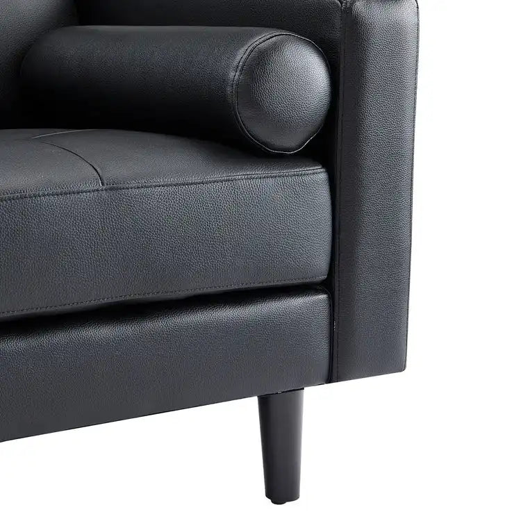 Genuine Mid-Century Leather Sofa Couch for Living Room Luxury Couch Sofa Furniture for Home Office Bedroom