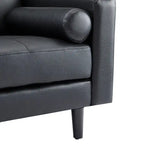 Genuine Mid-Century Leather Sofa Couch for Living Room Luxury Couch Sofa Furniture for Home Office Bedroom