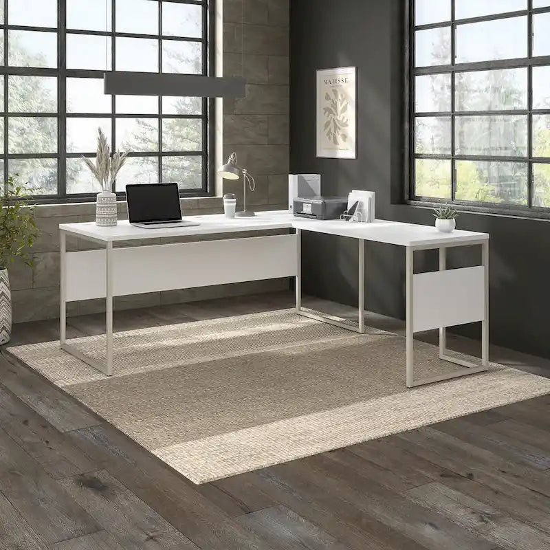 Hybrid 72W x 30D L Shaped Table Desk by Bush Business Furniture