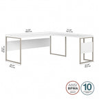 Hybrid 72W x 30D L Shaped Table Desk by Bush Business Furniture