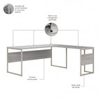 Hybrid 72W x 30D L Shaped Table Desk by Bush Business Furniture