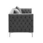 Velvet Fabric Sofa Loveseat Living Room Set