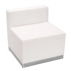 LeatherSoft Chair w/Brushed Stainless Steel Base - Reception Furniture
