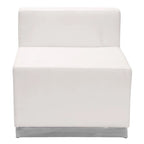 LeatherSoft Chair w/Brushed Stainless Steel Base - Reception Furniture