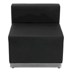 LeatherSoft Chair w/Brushed Stainless Steel Base - Reception Furniture