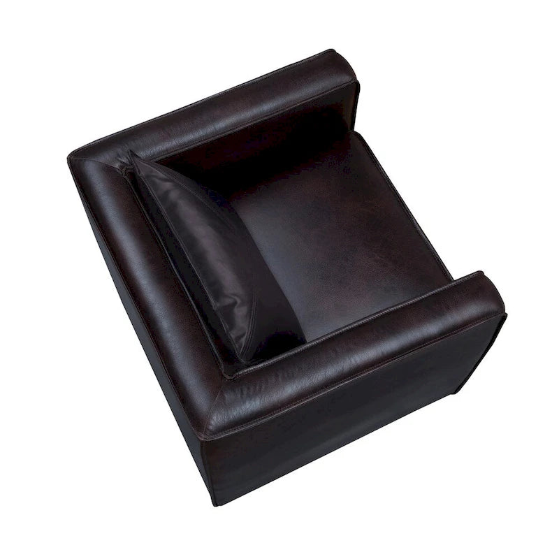Sedia d'accento Jier moderna imbottita in vinile traspirante di Furniture of America
