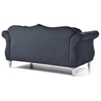 Divanetto Chesterfield Hollywood in velluto da 172 cm con 2 cuscini decorativi - 172L x 89W x 86H cm