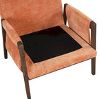 Mid-Century Velvet Solid Wood Accent Chair with Thick Seat Cushion