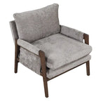 Mid-Century Velvet Solid Wood Accent Chair with Thick Seat Cushion