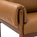 Tiago Comfy Glossy Living Room Armchair with Solid Wood Base Set of 2