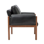 Tiago Comfy Glossy Living Room Armchair with Solid Wood Base Set of 2