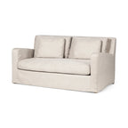 Denly I Beige Slipcover Two Seater Sofa