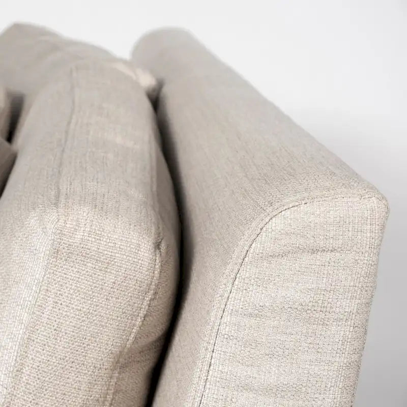 Denly I Beige Slipcover Two Seater Sofa