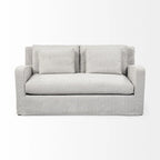 Denly I Beige Slipcover Two Seater Sofa