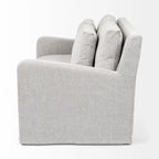 Denly I Beige Slipcover Two Seater Sofa