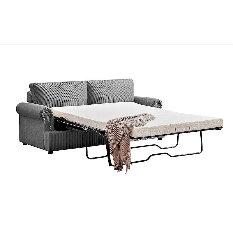 US Pride Furniture Viviana 76 inch Polyester Cushion Back Sofa Bed
