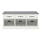 Paola Traditional Wood Cabinet with Baskets